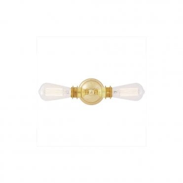 LOME - Vintage Double Wall Light In Polished Brass