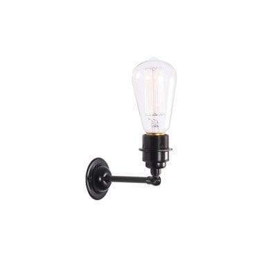 LOME - Vintage Minimalist Wall Light In Powder Coated Black