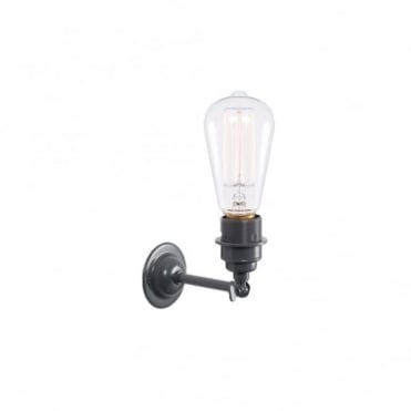 LOME - Vintage Minimalist Wall Light In Powder Coated Grey