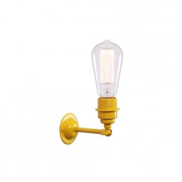LOME - Vintage Minimalist Wall Light In Powder Coated Yellow