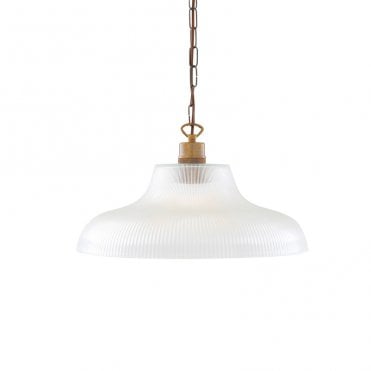 LONDON - 40Cm Prismatic Railway Ceiling Pendant In Antique Brass