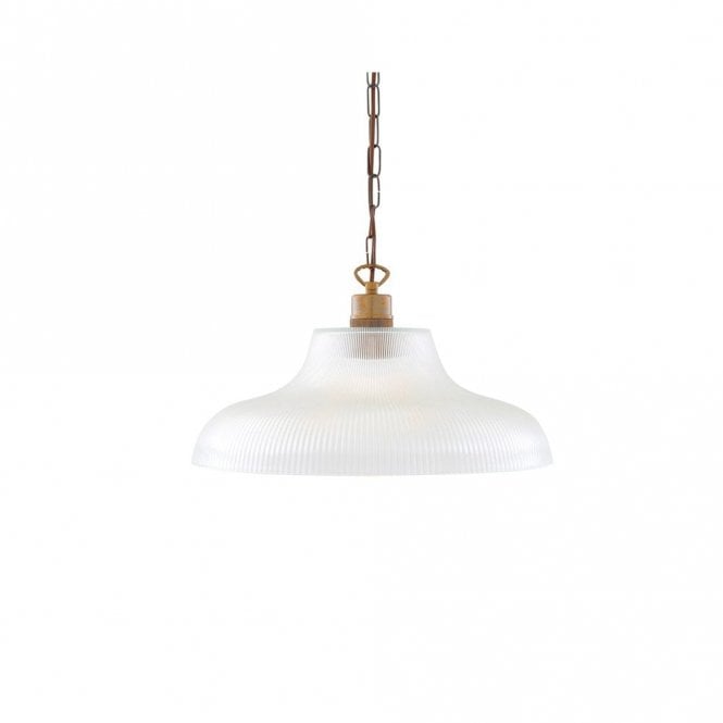 LONDON - 40Cm Prismatic Railway Ceiling Pendant In Antique Brass