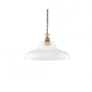 LONDON - 40Cm Prismatic Railway Ceiling Pendant In Antique Brass