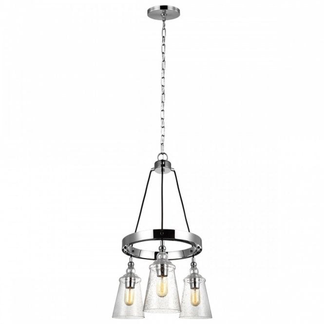LORAS 3 Light Ceiling Chandelier Chrome