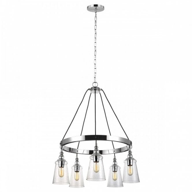 LORAS 5 Light Ceiling Chandelier Chrome