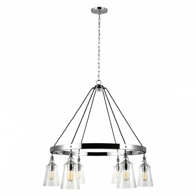 LORAS 6 Light Ceiling Chandelier Chrome