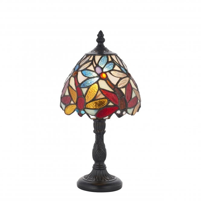 LORETTE - Small Mini Tiffany Dragonfly Table Lamp