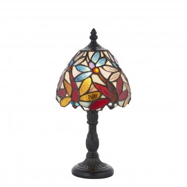 Small Mini Tiffany Dragonfly Table Lamp