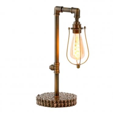 LOXLEY Table Lamp in Bronze with cage