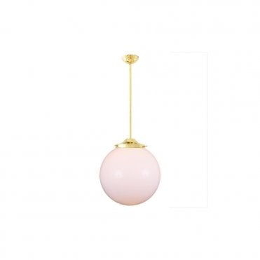 LUANDA - 40Cm Globe Bar Ceiling Pendant Light In Polished Brass