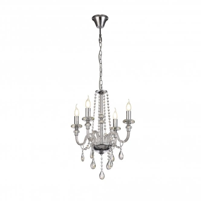 LUCENT E14 Ceiling Pendant Light Polished Chrome/Clear Glass/Crystal