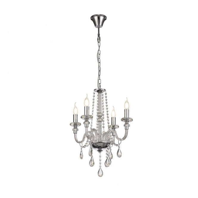 LUCENT E14 Ceiling Pendant Light Polished Chrome/Clear Glass/Crystal