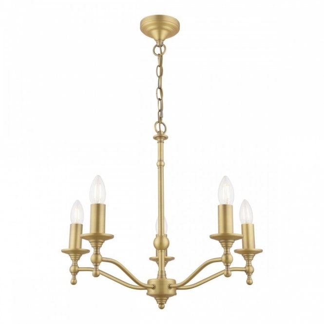 Ludchurch 5 Light Armed Pendant Matt Antique Brass Fitting Only