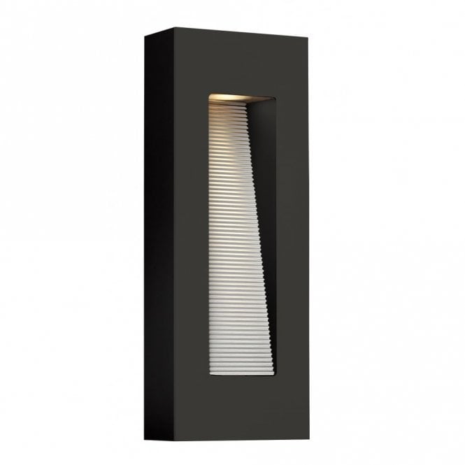 LUNA - Exterior LED Satin Black Medium Wall Fitting