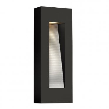 LUNA - Exterior LED Satin Black Medium Wall Fitting