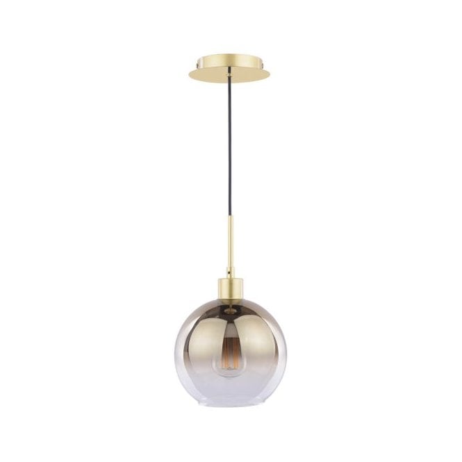 Lycia Ceiling Pendant - Satin Gold with Gold Ombre Glass Shade