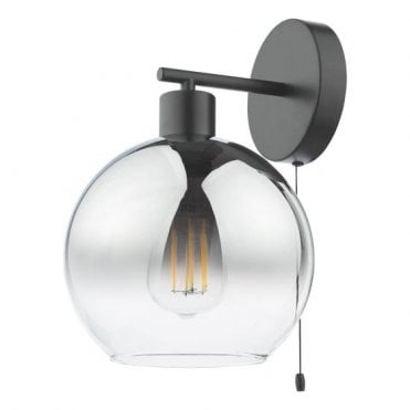 Lycia Wall Light - Matte Black with Smoked Ombre Glass
