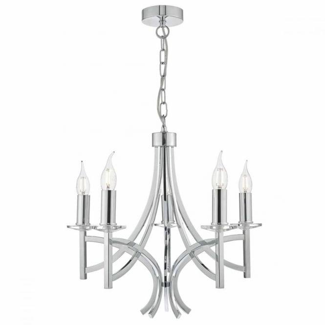 LYON - 5 Light Pendant Polished Chrome Crystal