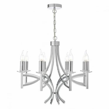 LYON - 8 Light Pendant Polished Chrome Crystal
