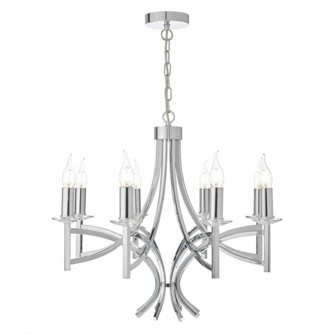 LYON - 8 Light Pendant Polished Chrome Crystal