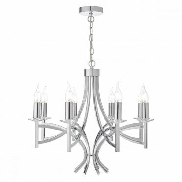 LYON - 8 Light Pendant Polished Chrome Crystal