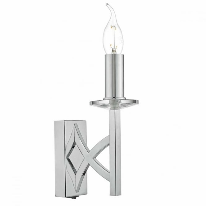 LYON - Wall Light Polished Chrome Crystal , Switched