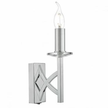 LYON - Wall Light Polished Chrome Crystal , Switched