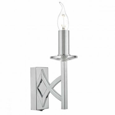 LYON - Wall Light Polished Chrome Crystal , Switched