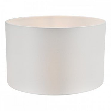 Lyris 40cm ivory cotton drum lampshade for table, floor, or ceiling fittings – classic fabric light shade from Lighting and Lights