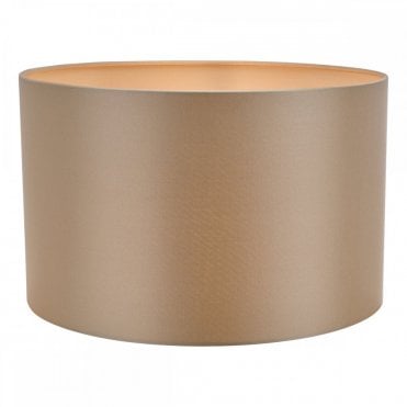 Lyris 40cm taupe cotton drum lampshade for floor and table lamps – contemporary neutral light shade