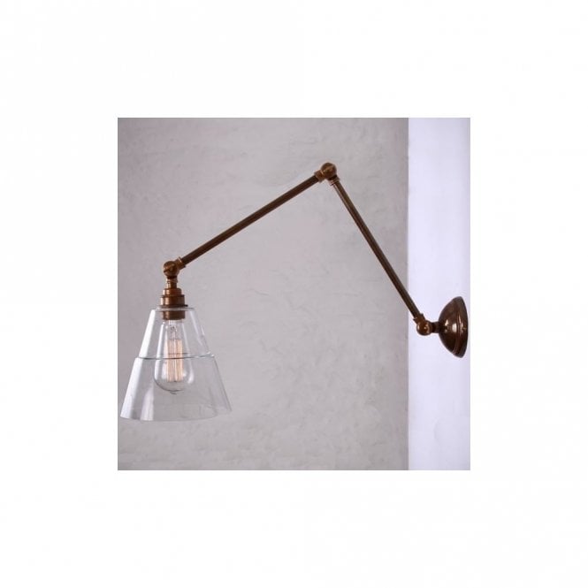 LYX - Adjustable Poster Light In Antique Brass