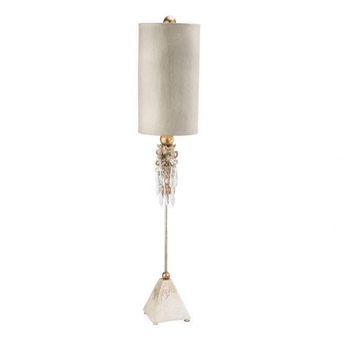 MADISON Whimsical Crystal Table Lamp Putty Patina