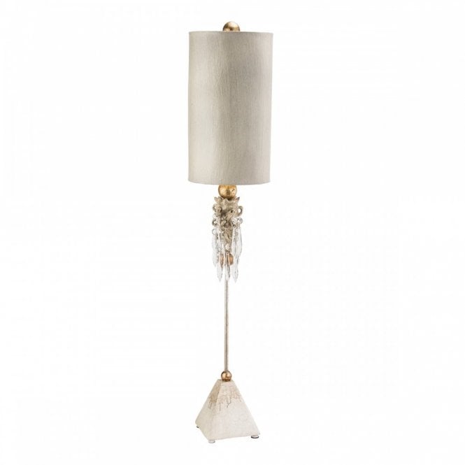 MADISON Whimsical Crystal Table Lamp Putty Patina