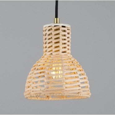 sustainable woven rattan ceiling light