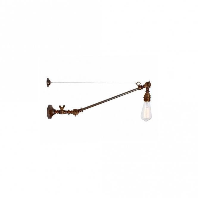 MANICK - Adjustable Industrial Wall Light In Antique Brass