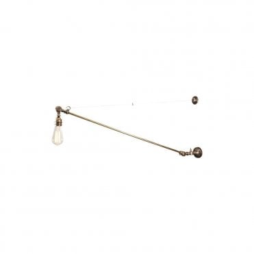 MANICK - Adjustable Industrial Wall Light In Antique Silver