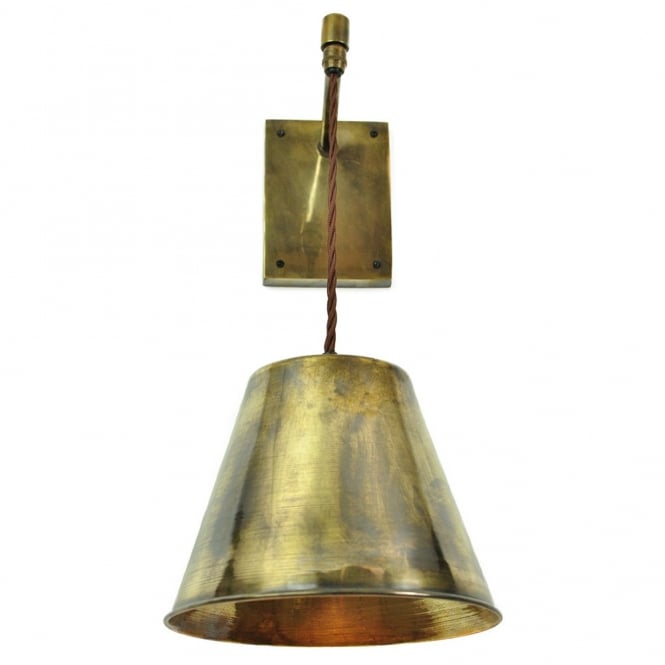 MAP - Room Adjustable Height Wall Light Antique Brass C/W Lb4 Bulbs