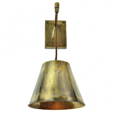 MAP - Room Adjustable Height Wall Light Antique Brass C/W Lb4 Bulbs