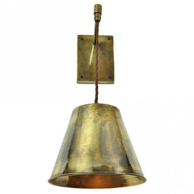 MAP - Room Adjustable Height Wall Light Antique Brass C/W Lb4 Bulbs