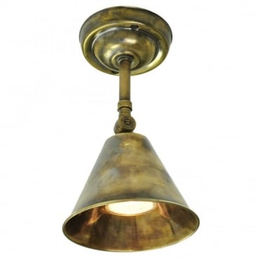 MAP - Room Adjustable Wall/Ceiling Light Antique Brass C/W Lb4 Bulbs