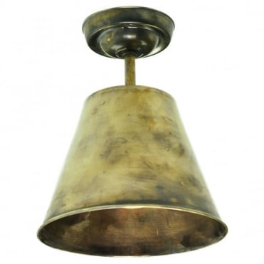 MAP - Room Flush Ceiling Antique Brass C/W Lb4 Bulbs