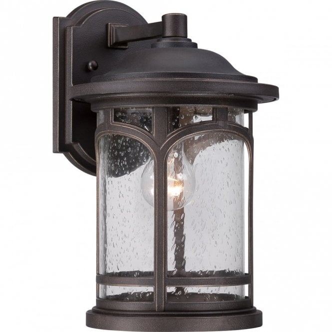 MARBLEHEAD 1 Light Medium Exterior Wall Lantern Bronze - Suitable for use in Coastal Areas