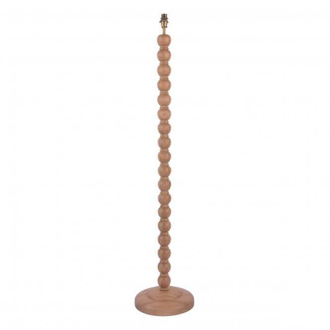 MARIA Floor Lamp Wood & Antique Brass Base Only
