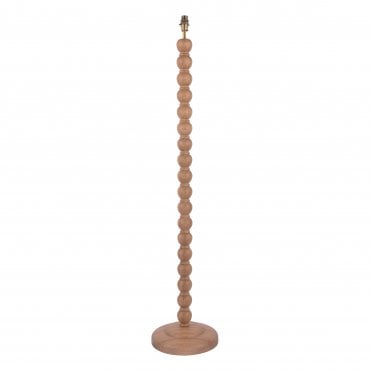 MARIA Floor Lamp Wood & Antique Brass Base Only