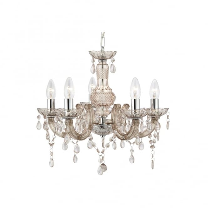MARIE THERESE 5 Light Acrylic Mink Chandelier
