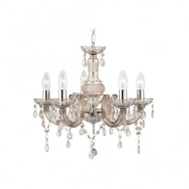 MARIE THERESE 5 Light Acrylic Mink Chandelier