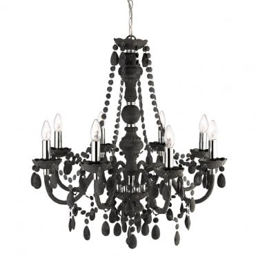 Dark Grey 8 Light Ceiling Chandelier