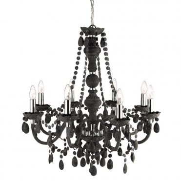 MARIE THERESE Dark Grey 8 Light Ceiling Chandelier