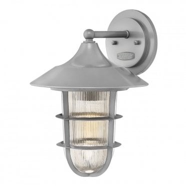 MARINA 1 Light Medium Wall Lantern Hematite