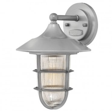 MARINA 1 Light Small Wall Lantern Hematite